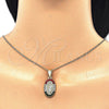 Juego de Arete y Dije de Adulto 10.351.0001 Oro Laminado, Diseño de Guadalupe, con Multicolor Cristal, Pulido, Tono Dorado