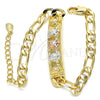 Pulsera con Placa 03.351.0005.07 Oro Laminado, Diseño de Tortuga, Pulido, Tres Tonos (05 MM Thickness, 7 Inches Length)
