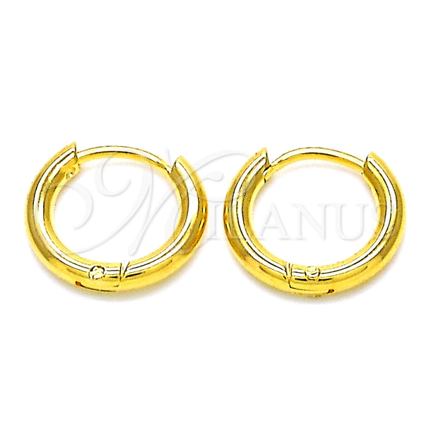Argolla Huggie 02.355.0005.12 Acero Inoxidable, Pulido, Tono Dorado