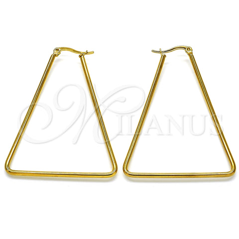 Argolla Mediana 02.356.0001.45 Acero Inoxidable, Pulido, Tono Dorado