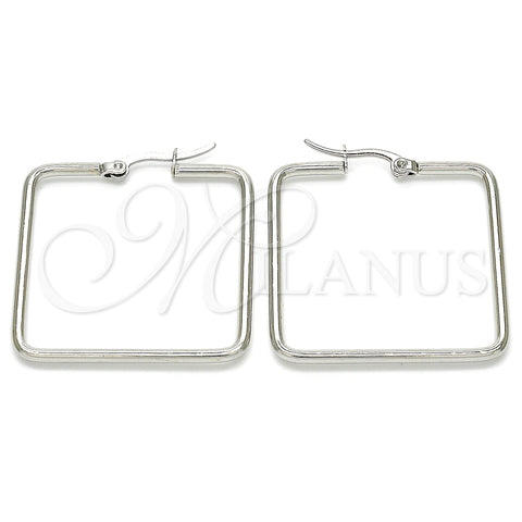 Argolla Mediana 02.356.0002.35 Acero Inoxidable, Pulido, Tono Plateado