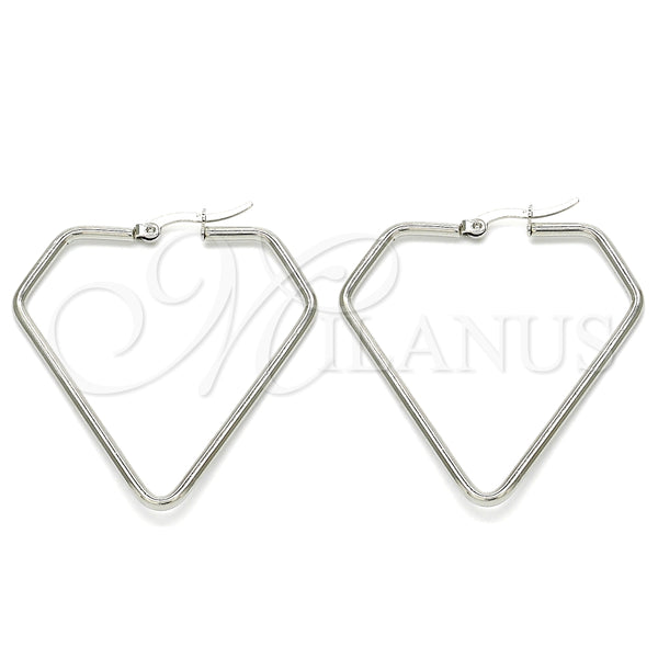 Argolla Mediana 02.356.0003.40 Acero Inoxidable, Pulido, Tono Plateado