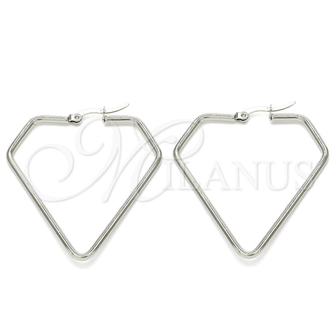 Argolla Mediana 02.356.0003.40 Acero Inoxidable, Pulido, Tono Plateado