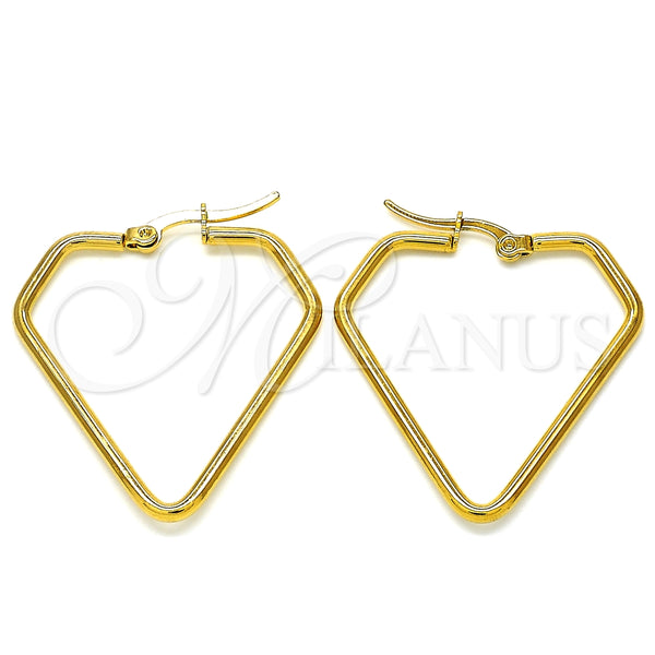 Argolla Mediana 02.356.0003.1.35 Acero Inoxidable, Pulido, Tono Dorado
