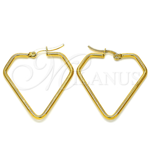 Argolla Mediana 02.356.0003.1.35 Acero Inoxidable, Pulido, Tono Dorado