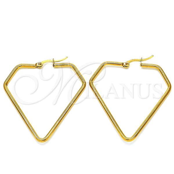 Argolla Mediana 02.356.0003.1.40 Acero Inoxidable, Pulido, Tono Dorado