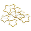 Argolla Mediana 02.356.0005.45 Acero Inoxidable, Diseño de Estrella, Pulido, Tono Dorado