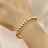 Pulsera Elegante 03.93.0009.07 Oro Laminado, Pulido, Tono Dorado (06 MM Thickness, 7 Inches Length)