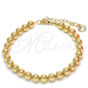 Pulsera Elegante 03.93.0009.07 Oro Laminado, Pulido, Tono Dorado (06 MM Thickness, 7 Inches Length)