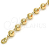 Pulsera Elegante 03.93.0011.07 Oro Laminado, Diseño de Bola, Pulido, Tono Dorado (08 MM Thickness, 7 Inches Length)