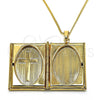 Collares con Dije 04.117.0003.20 Oro Laminado, Diseño de Cruz, Pulido, Tono Dorado (02 MM Thickness, 20 Inches Length)