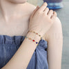 Pulsera Elegante 03.63.2065.08 Oro Laminado, con Multicolor Cristal, Pulido, Tono Dorado (05 MM Thickness, 8 Inches Length)