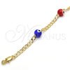 Pulsera Elegante 03.63.2066.07 Oro Laminado, Diseño de Ojo Griego, con Multicolor Opal, Pulido, Tono Dorado (04 MM Thickness, 7 Inches Length)
