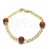 Pulsera Elegante 03.63.2067.07 Oro Laminado, Pulido, Tono Dorado (04 MM Thickness, 7 Inches Length)