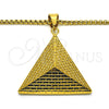 Collares con Dije 04.259.0012.30 Acero Inoxidable, Pulido, Tono Dorado (Grosor 03 MM, 30 Pulgadas de Largo)