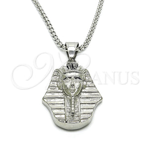 Collares con Dije 04.358.0014.30 Acero Inoxidable, Pulido, Tono Plateado (03 MM Thickness, 30 Inches Length)