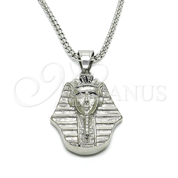 Collares con Dije 04.358.0014.30 Acero Inoxidable, Pulido, Tono Plateado (03 MM Thickness, 30 Inches Length)