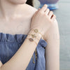 Pulsera Bolo Ajustable 03.155.0055.10 Oro Laminado, Diseño de Infinito, con Multicolor Micro Pave, Pulido, Tono Dorado (01 MM Thickness, 10 Inches Length)