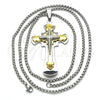 Collares con Dije 04.116.0028.30 Acero Inoxidable, Diseño de Cruz, Pulido, Dos Tonos (03 MM Thickness, 30 Inches Length)