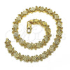 Tobillera Elegante 03.100.0049.10 Oro Laminado, Diseño de Flor, Pulido, Tono Dorado (08 MM Thickness, 10 Inches Length)