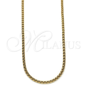 Gargantilla Elegante 04.63.1392.1.30 Acero Inoxidable, Pulido, Tono Dorado (03 MM Thickness, 30 Inches Length)