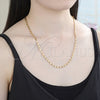 Gargantilla Basica 04.326.0001.18 Oro Laminado, Diseño de Puff Mariner, Pulido, Tono Dorado (Thickness, 18 Inches Length)