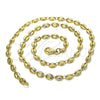Gargantilla Basica 04.326.0001.18 Oro Laminado, Diseño de Puff Mariner, Pulido, Tono Dorado (Thickness, 18 Inches Length)