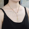 Rosario Mediano 09.326.0001.18 Oro Laminado, Diseño de Guadalupe y Crucifijo, con Cristal Multicolor, Pulido, Tono Dorado