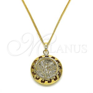 Collares con Dije 04.358.0016.20 Oro Laminado, Pulido, Tono Dorado (02 MM Thickness, 20 Inches Length)