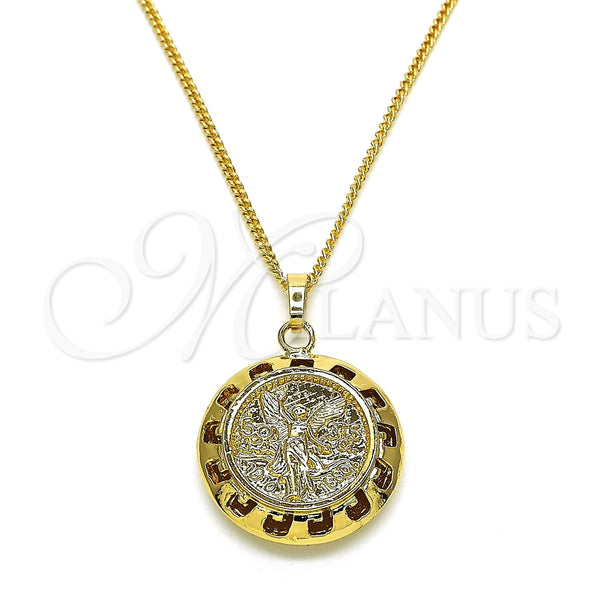Collares con Dije 04.358.0016.20 Oro Laminado, Pulido, Tono Dorado (02 MM Thickness, 20 Inches Length)