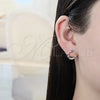 Arete Dormilona 02.94.0078 Oro Laminado, con Multicolor Zirconia Cubica, Pulido, Tono Dorado