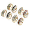 Argolla Huggie 02.94.0103.3.15 Oro Laminado, con Multicolor Cristal, Pulido, Tono Dorado