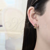 Argolla Huggie 02.237.0033.1.15 Oro Laminado, con Negro and Blanca Zirconia Cubica, Pulido, Tono Dorado