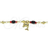 Pulsera de Dije 03.213.0083.07 Oro Laminado, Diseño de Delfín, Pulido, Tono Dorado (04 MM Thickness, 7 Inches Length)