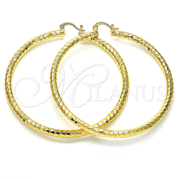 Argolla Extra Grande 02.170.0109.70 Oro Laminado, Diamantado, Tono Dorado