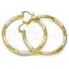 Argolla Grande 02.170.0232.1.50 Oro Laminado, Pulido, Tres Tonos