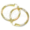 Argolla Grande 02.170.0232.1.50 Oro Laminado, Pulido, Tres Tonos