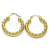 Argolla Mediana 02.170.0278.30 Oro Laminado, Pulido, Tono Dorado