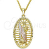 Dije Religioso 05.351.0021 Oro Laminado, Diseño de San Judas, Pulido, Tres Tonos