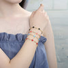 Pulsera Elegante 03.213.0015.6.08 Oro Laminado, Diseño de Flor, Esmaltado Rojo, Tono Dorado (08 MM Thickness, 8 Inches Length)