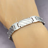 Pulsera Solida 03.114.0330.08 Acero Inoxidable, Pulido, Tono Plateado (12 MM Thickness, 8 Inches Length)