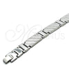 Pulsera Solida 03.114.0330.08 Acero Inoxidable, Pulido, Tono Plateado (12 MM Thickness, 8 Inches Length)