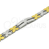 Pulsera Solida 03.114.0283.1.08 Acero Inoxidable, Pulido, Dos Tonos (12 MM Thickness, 8 Inches Length)