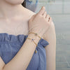 Pulsera Bolo Ajustable 03.341.0001.10 Oro Laminado, Diseño de Estrella, con Multicolor Zirconia Cubica, Pulido, Tono Dorado (01 MM Thickness, 10 Inches Length)