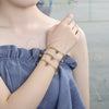 Pulsera de Dije 03.63.2074.1.08 Oro Laminado, con Multicolor Cristal, Pulido, Tono Dorado (05 MM Thickness, 8 Inches Length)