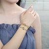 Pulsera Elegante 03.63.2079.08 Oro Laminado, Diseño de Concha, Pulido, Tono Dorado (04 MM Thickness, 8 Inches Length)