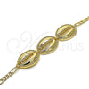 Pulsera Elegante 03.63.2080.07 Oro Laminado, Diseño de Concha, Pulido, Tono Dorado (04 MM Thickness, 7 Inches Length)
