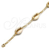 Pulsera Elegante 03.63.2083.08 Oro Laminado, Diseño de Concha, Pulido, Tono Dorado (04 MM Thickness, 8 Inches Length)