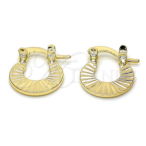 Argolla Pequeña 02.163.0081.12 Oro Laminado, Pulido, Tono Dorado