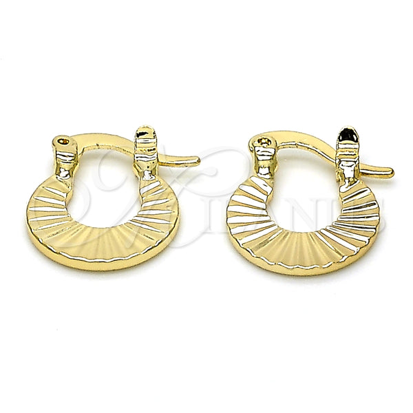 Argolla Pequeña 02.163.0081.12 Oro Laminado, Pulido, Tono Dorado